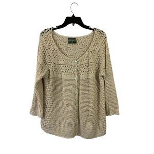 Eddie Bauer Women's Tan Knitted Cardigan